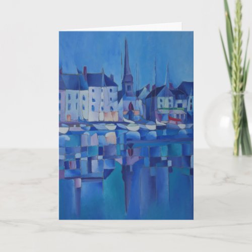 Painting of Honfleur _ Normandy _ France _ Card