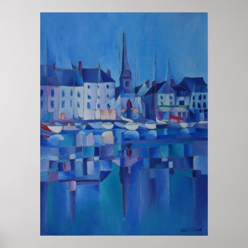 Painting of Honfleur _ Normandy France Poster