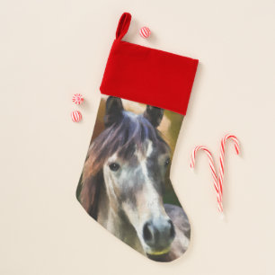 Painting of Horse Christmas Stocking