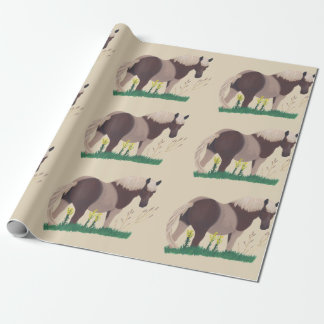 Painting of Horse Standing Looking, Grass Wrapping Wrapping Paper