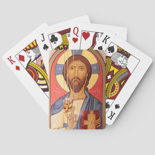 Painting Of Jesus Poker Cards (Back)