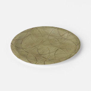 Painting of Linked Circles by Jennifer Goldberger Paper Plates