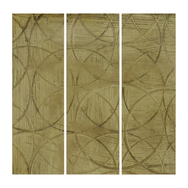 Painting of Linked Circles by Jennifer Goldberger Triptych (Front)