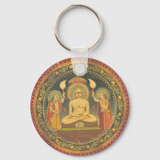 Painting of Mahavira Keychain (Front)