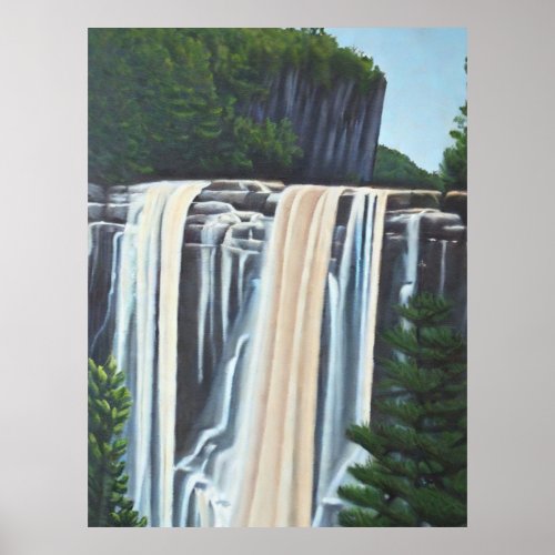 Painting of Noccalula Falls   Poster