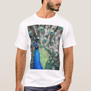 Painting of Peacock spreading his feathers T-Shirt