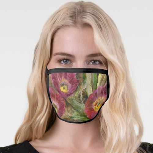 Painting of Pink Arizona Desert Flowers Face Mask