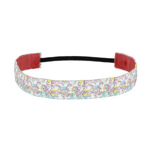 Painting of pink, yellow and white roses Headbands