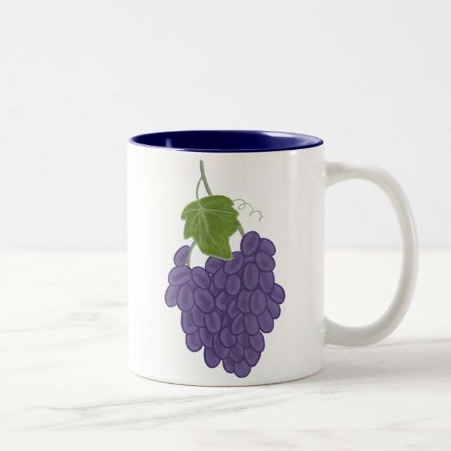 Painting of Purple Grapes Mugs by CherylsArt (Right)