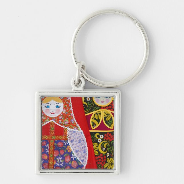 Painting of Russian Matryoshka doll Keychain (Front)