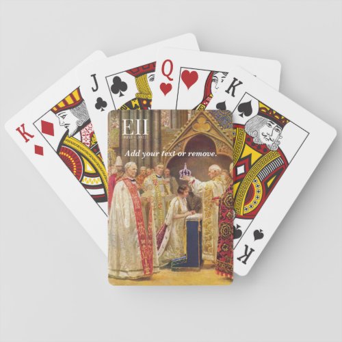 Painting of the Coronation of Queen Elizabeth II Poker Cards