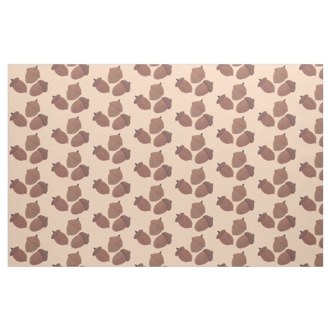 Painting of Three Different Acorns Tiled Fabric (Fat Quarter)