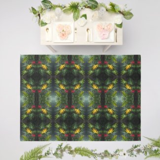 Painting of Tropical Rain on Floor Outdoor Rug