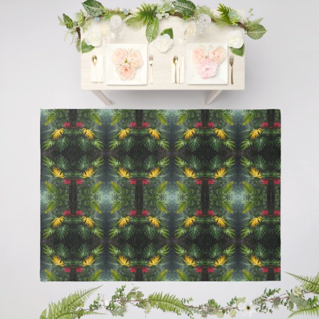 Painting of Tropical Rain on Floor Outdoor Rug (Insitu (Wedding 2))