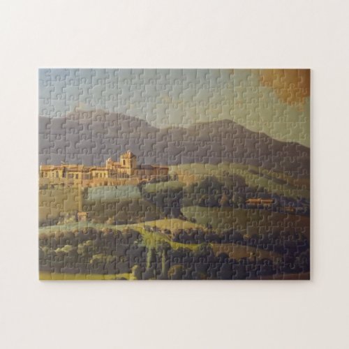 Painting of Tuscany Italy Jigsaw Puzzle