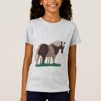 Painting of Two Toned Horse in Grass, Tshirts