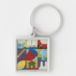 Painting of Various Objects by Chariklia Zarris Keychain