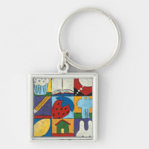 Painting of Various Objects by Chariklia Zarris Keychain