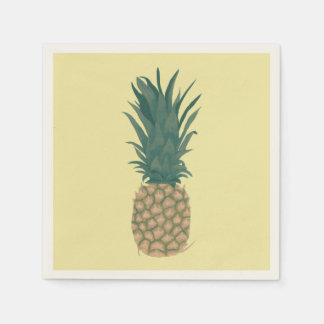Painting of Whole Ripe Pineapple Paper Napkins