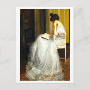 Painting of Woman Reading Postcard