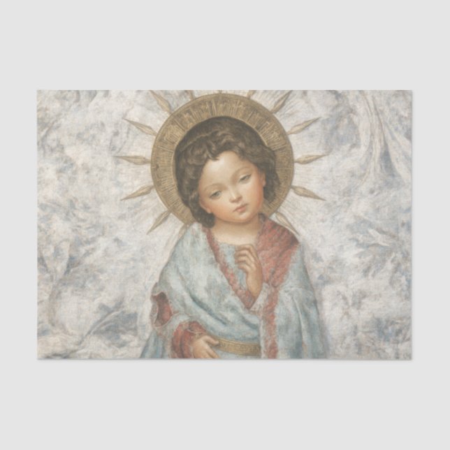 Painting of Young Savior Jesus Tissue Paper (Front)