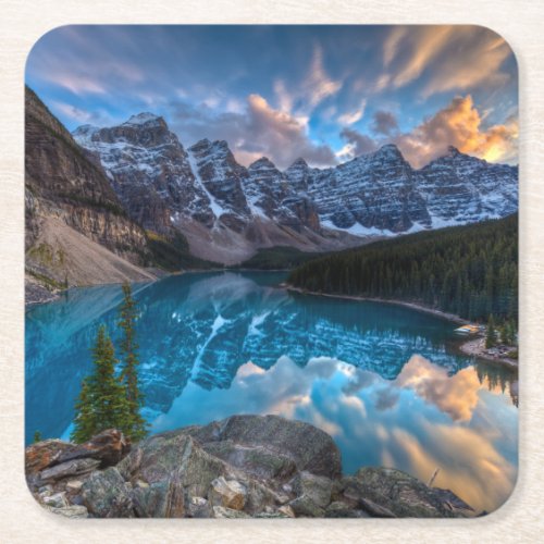 Painting on Moraine Square Paper Coaster