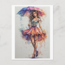 Painting on the Rain on a 