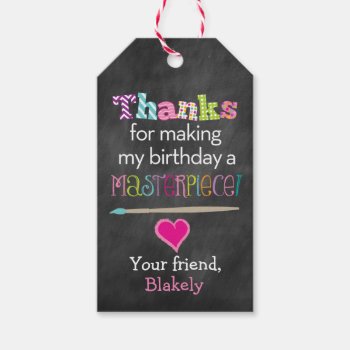 Painting Or Art Birthday Party Favor Tag by modernmaryella at Zazzle