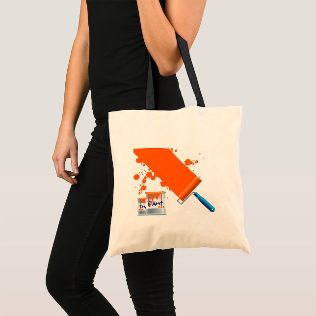 Painting Orange Paint Tote Bag (Creator Uploaded)