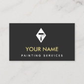 Painting Painter Elegant Classic Brush Minimalist Business Card (Front)