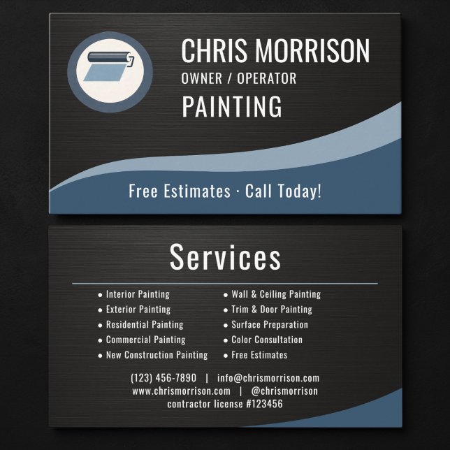 Painting Painter Metallic Business Card (Creator Uploaded)