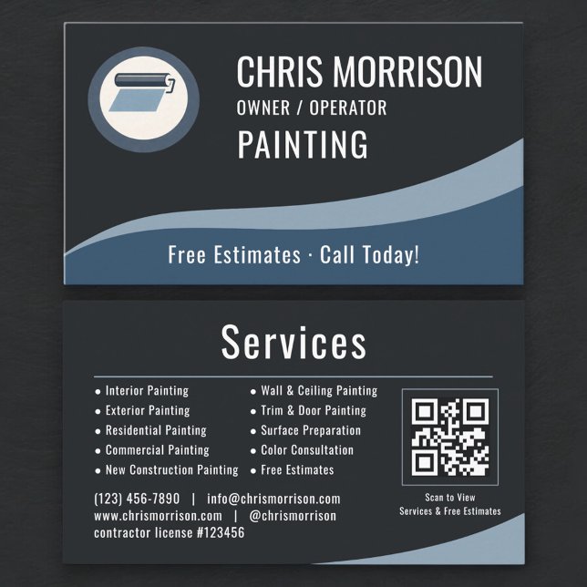 Painting Painter QR Code Business Card (Creator Uploaded)