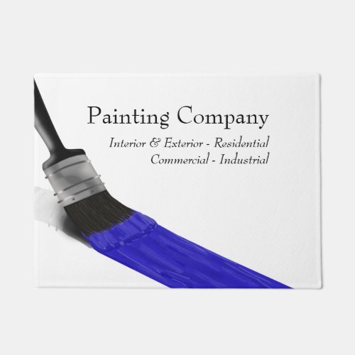 Painting Painter Service Company Brush Blue Doormat