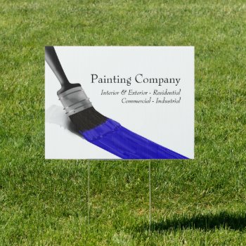 Painting Painter Service Company Brush Blue Sign by SorayaShanCollection at Zazzle