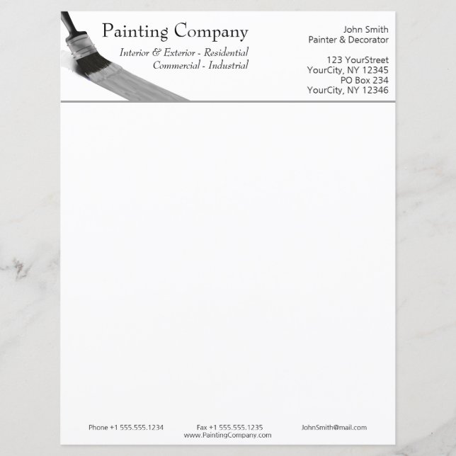 Painting Painter Service Company Brush Gray (Front)