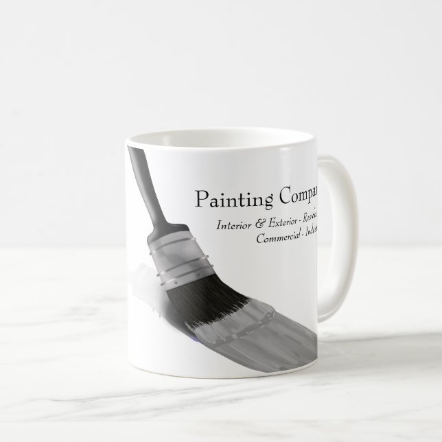 Painting Painter Service Company Brush Gray Coffee Mug (Front Right)