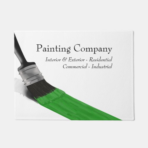 Painting Painter Service Company Brush Green Doormat