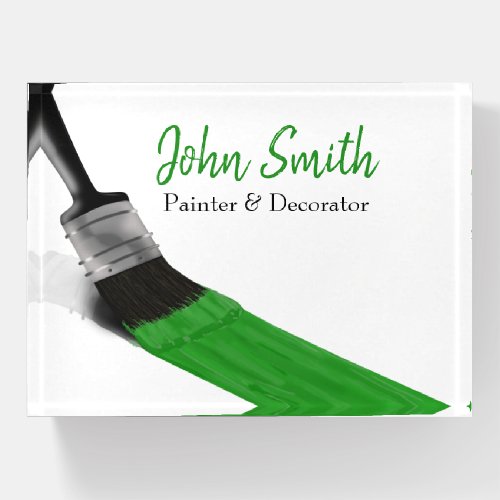 Painting Painter Service Company Brush Green Paperweight