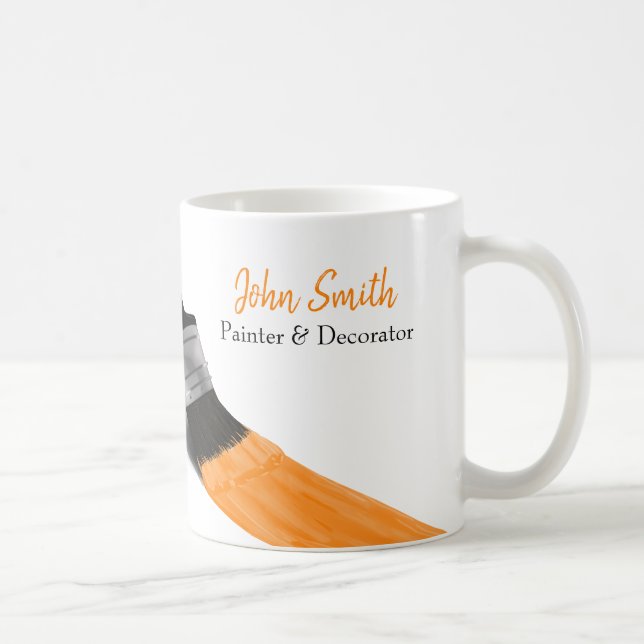 Painting Painter Service Company Brush Orange Coffee Mug (Right)