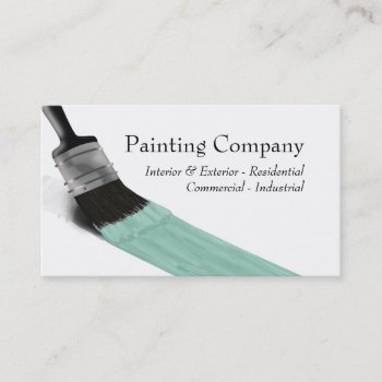 Painting Painter Service Company Brush Pastel Mint Business Card by SorayaShanCollection at Zazzle
