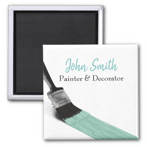 Painting Painter Service Company Brush Pastel Mint Magnet