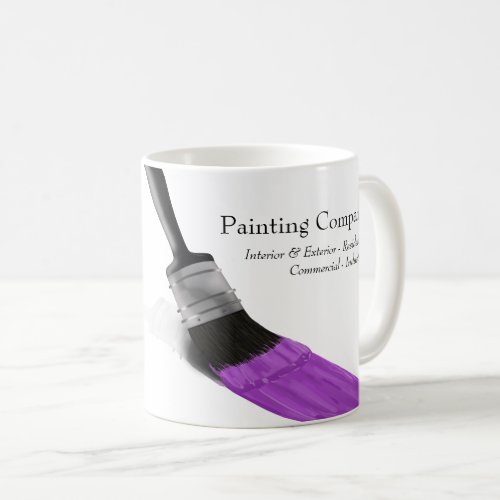 Painting Painter Service Company Brush Purple Coffee Mug