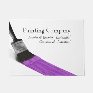 Painting Painter Service Company Brush Purple Doormat