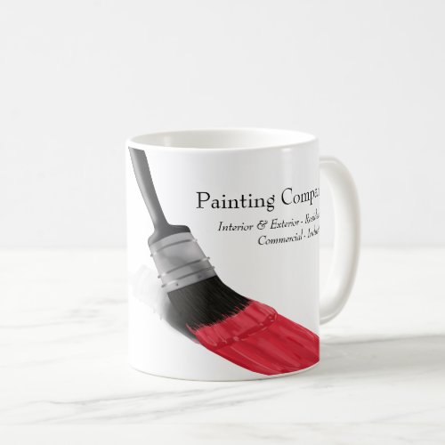 Painting Painter Service Company Brush Red Coffee Mug