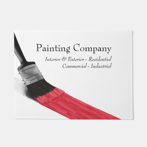 Painting Painter Service Company Brush Red Doormat