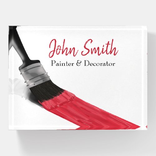 Painting Painter Service Company Brush Red Paperweight