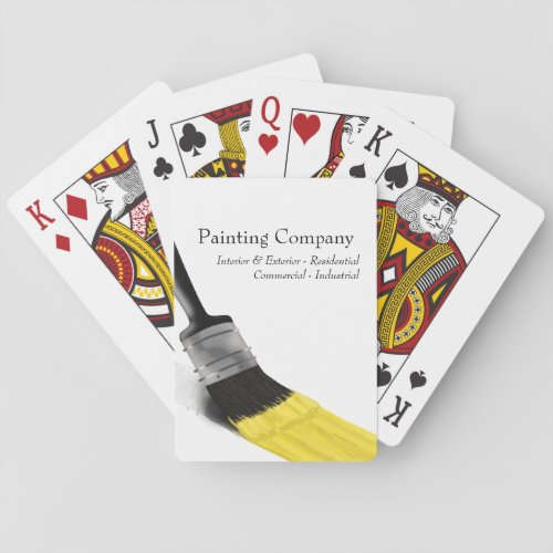 Painting Painter Service Company Brush Yellow Poker Cards