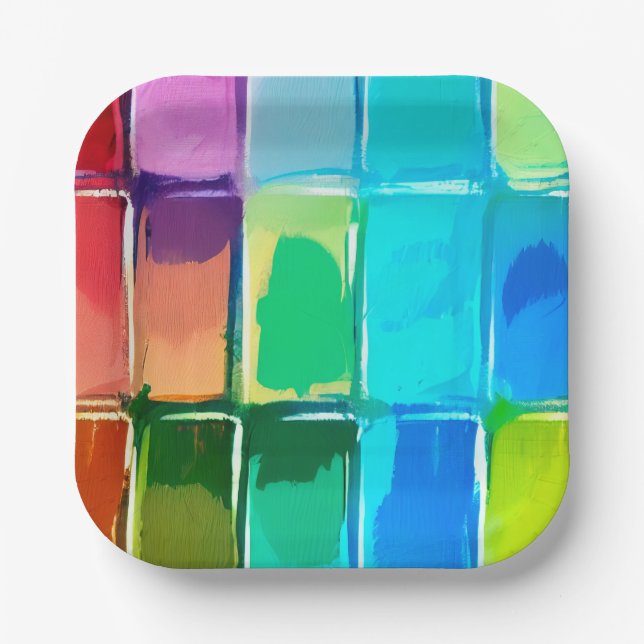 Painting Palette Paper Plates (Front)