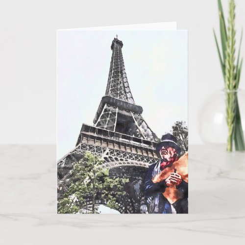 Painting Paris Blank Card