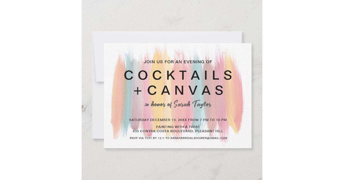 Painting Party Bridal Shower Invitation